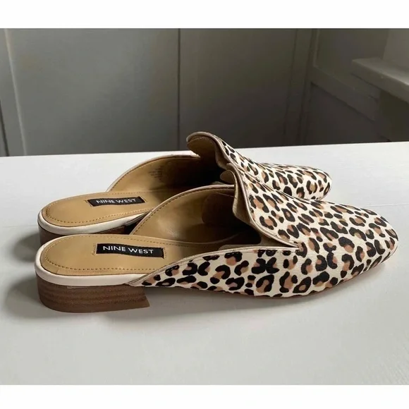 Nine West Calf Hair Square Toe Mules - Picture 6 of 10